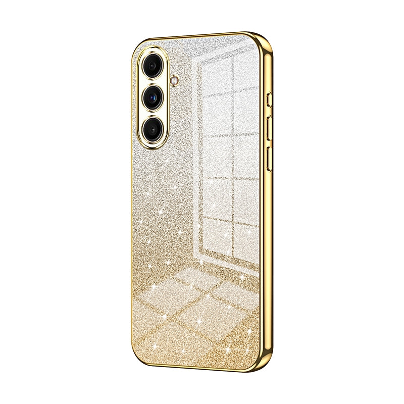 Samsung Galaxy C55 Glitter Powder Electroplated Gradient Phone Case – Fashionable & Luxurious with Anti-Fingerprint Coating, Shock-Absorption, and Lens Protection
