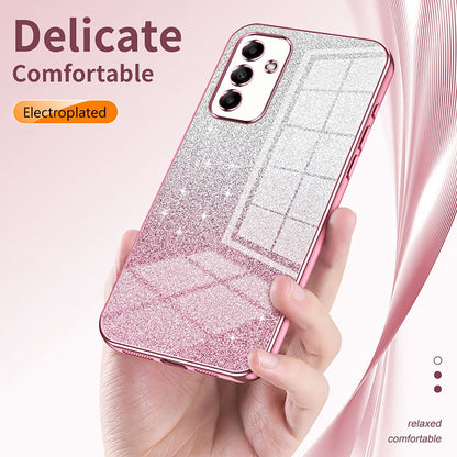 Samsung Galaxy A22 5G Glitter Powder Electroplated Gradient Phone Case – Fashionable & Luxurious with Anti-Fingerprint Coating, Shock-Absorption, and Lens Protection
