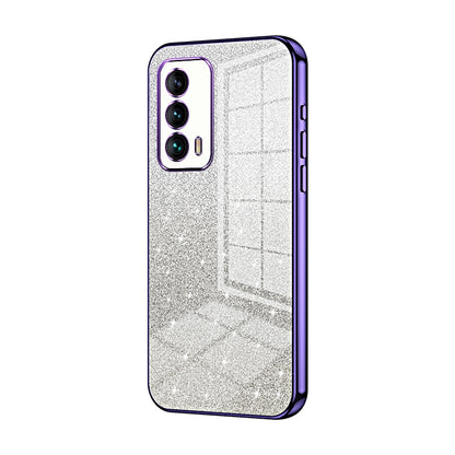 Meizu 18 Glitter Powder Electroplated Gradient Phone Case – Fashionable & Luxurious with Anti-Fingerprint Coating, Shock-Absorption, and Lens Protection