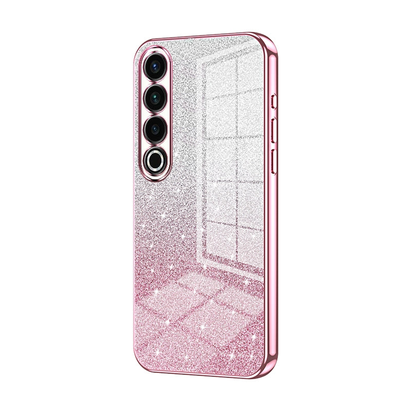 Meizu 20 Pro Glitter Powder Electroplated Gradient Phone Case – Fashionable & Luxurious with Anti-Fingerprint Coating, Shock-Absorption, and Lens Protection