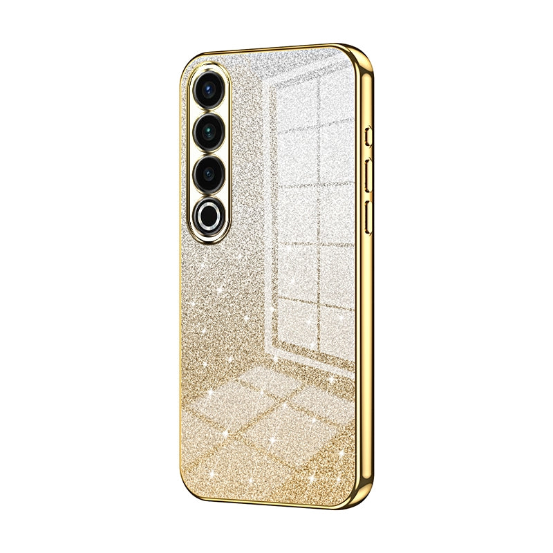 Meizu 20 Pro Glitter Powder Electroplated Gradient Phone Case – Fashionable & Luxurious with Anti-Fingerprint Coating, Shock-Absorption, and Lens Protection