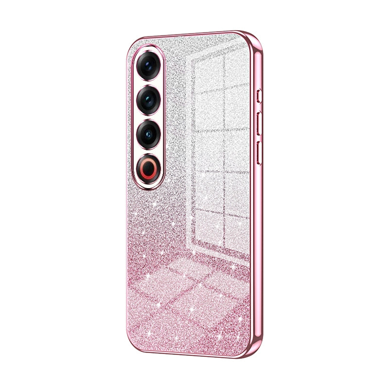 Meizu 21 Pro Glitter Powder Electroplated Gradient Phone Case – Fashionable & Luxurious with Anti-Fingerprint Coating, Shock-Absorption, and Lens Protection