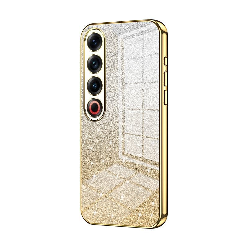 Meizu 21 Pro Glitter Powder Electroplated Gradient Phone Case – Fashionable & Luxurious with Anti-Fingerprint Coating, Shock-Absorption, and Lens Protection