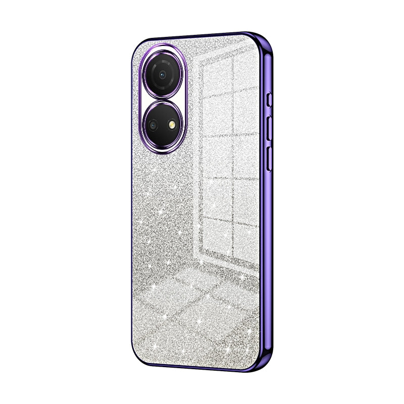 Honor Play 30 Plus Glitter Powder Electroplated Gradient Phone Case – Fashionable & Luxurious with Anti-Fingerprint Coating, Shock-Absorption, and Lens Protection