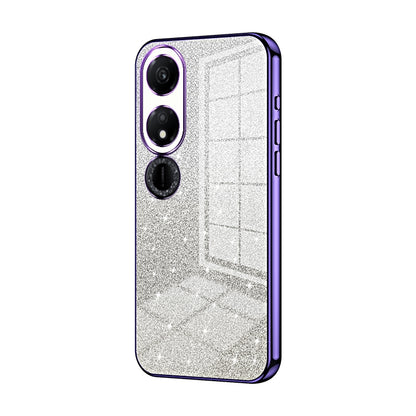 Honor Play 40 Glitter Powder Electroplated Gradient Phone Case – Fashionable & Luxurious with Anti-Fingerprint Coating, Shock-Absorption, and Lens Protection