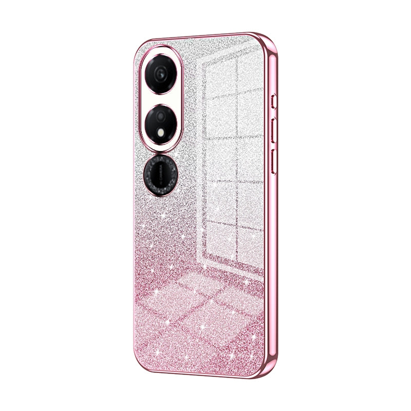 Honor Play 40 Glitter Powder Electroplated Gradient Phone Case – Fashionable & Luxurious with Anti-Fingerprint Coating, Shock-Absorption, and Lens Protection