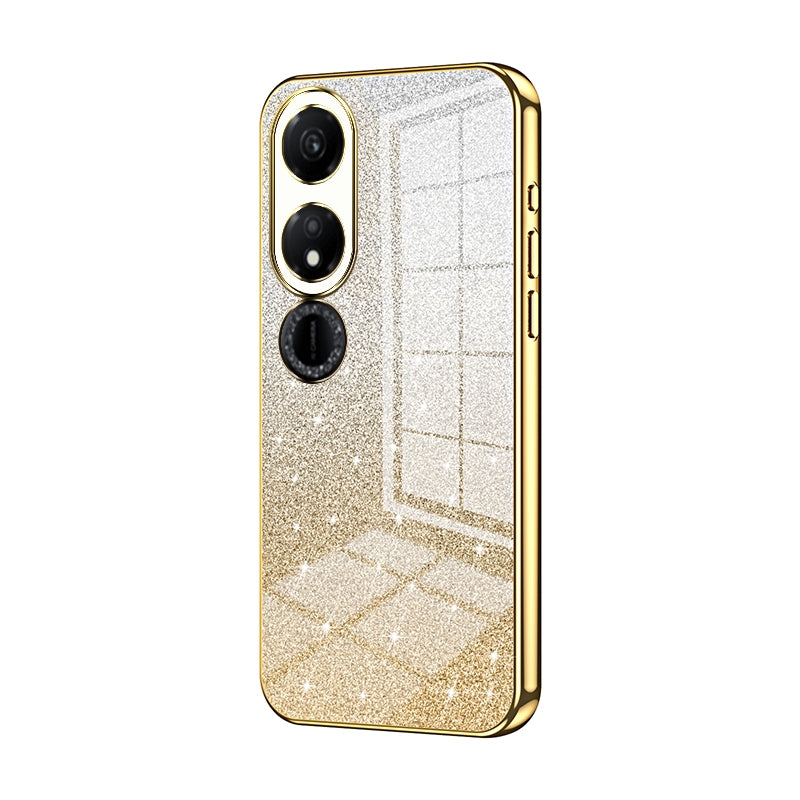 Honor Play 40 Glitter Powder Electroplated Gradient Phone Case – Fashionable & Luxurious with Anti-Fingerprint Coating, Shock-Absorption, and Lens Protection