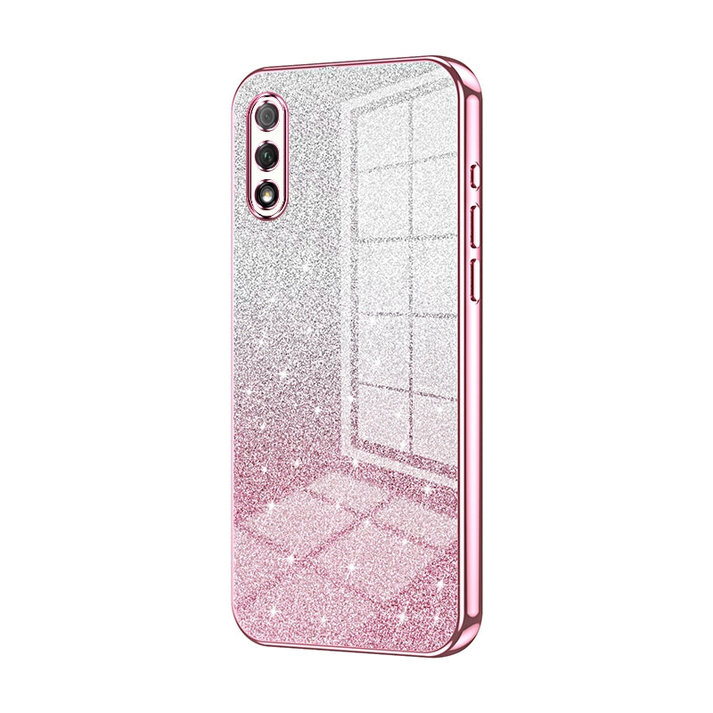 Honor 9X Glitter Powder Electroplated Gradient Phone Case – Fashionable & Luxurious with Anti-Fingerprint Coating, Shock-Absorption, and Lens Protection