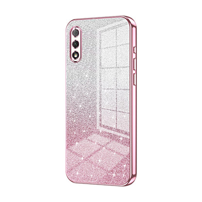 Honor 9X Glitter Powder Electroplated Gradient Phone Case – Fashionable & Luxurious with Anti-Fingerprint Coating, Shock-Absorption, and Lens Protection