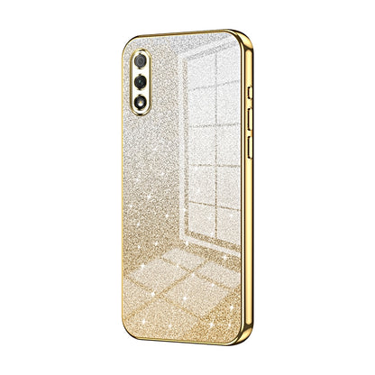 Honor 9X Glitter Powder Electroplated Gradient Phone Case – Fashionable & Luxurious with Anti-Fingerprint Coating, Shock-Absorption, and Lens Protection