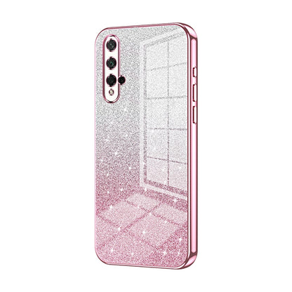 Honor 20 Glitter Powder Electroplated Gradient Phone Case – Fashionable & Luxurious with Anti-Fingerprint Coating, Shock-Absorption, and Lens Protection