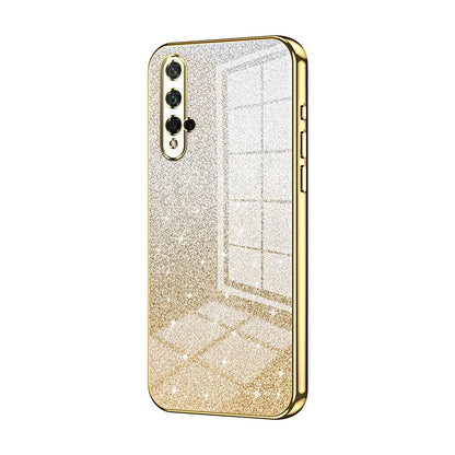 Honor 20 Glitter Powder Electroplated Gradient Phone Case – Fashionable & Luxurious with Anti-Fingerprint Coating, Shock-Absorption, and Lens Protection