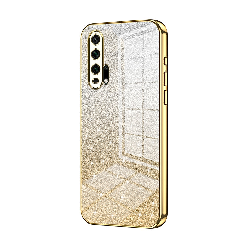 Honor 20 Pro Glitter Powder Electroplated Gradient Phone Case – Fashionable & Luxurious with Anti-Fingerprint Coating, Shock-Absorption, and Lens Protection