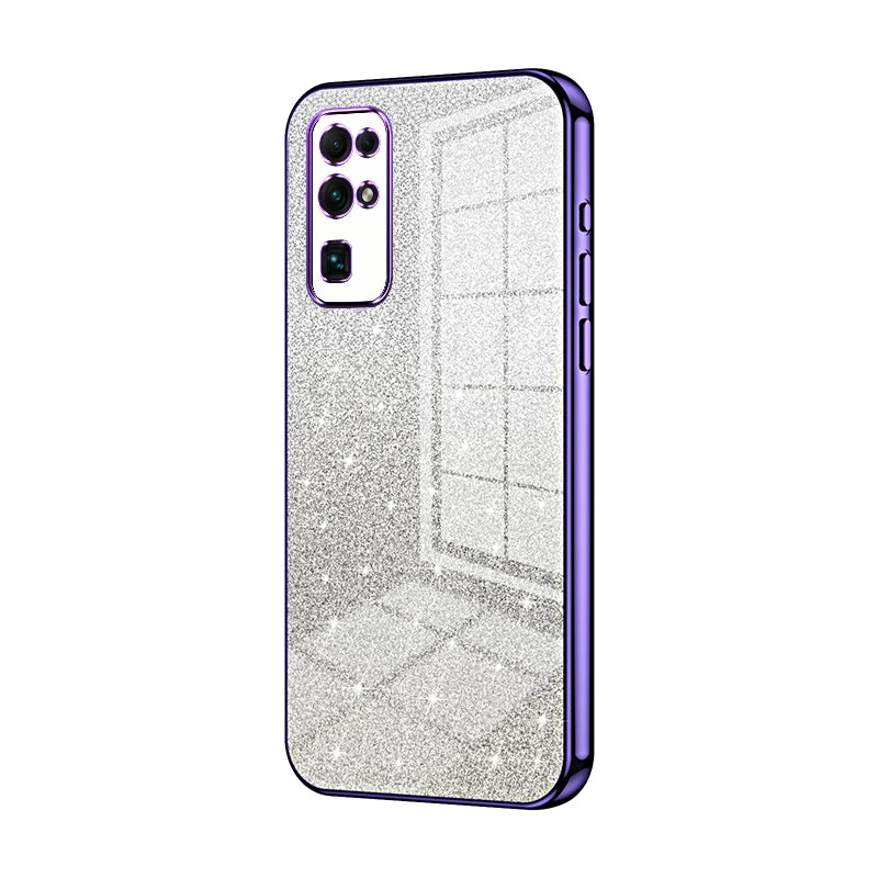 Honor 30 Glitter Powder Electroplated Gradient Phone Case – Fashionable & Luxurious with Anti-Fingerprint Coating, Shock-Absorption, and Lens Protection
