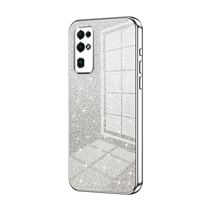 Honor 30 Glitter Powder Electroplated Gradient Phone Case – Fashionable & Luxurious with Anti-Fingerprint Coating, Shock-Absorption, and Lens Protection