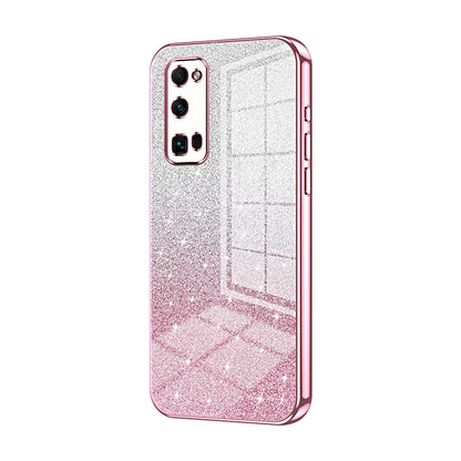 Honor 30 Pro Glitter Powder Electroplated Gradient Phone Case – Fashionable & Luxurious with Anti-Fingerprint Coating, Shock-Absorption, and Lens Protection