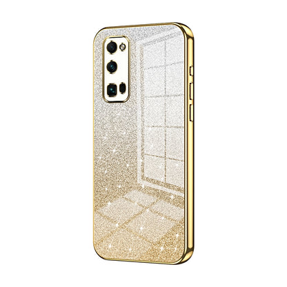 Honor 30 Pro Glitter Powder Electroplated Gradient Phone Case – Fashionable & Luxurious with Anti-Fingerprint Coating, Shock-Absorption, and Lens Protection