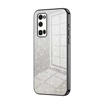 Honor 30 Pro+ Glitter Powder Electroplated Gradient Phone Case – Fashionable & Luxurious with Anti-Fingerprint Coating, Shock-Absorption, and Lens Protection