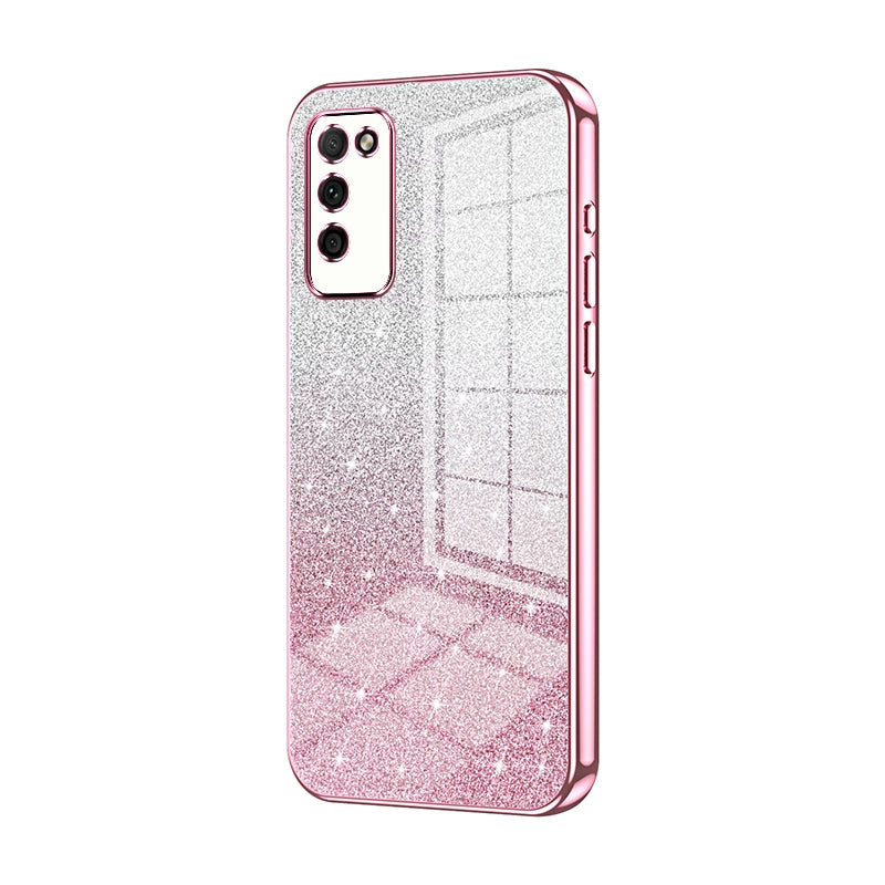 Honor 30 Youth Glitter Powder Electroplated Gradient Phone Case – Fashionable & Luxurious with Anti-Fingerprint Coating, Shock-Absorption, and Lens Protection