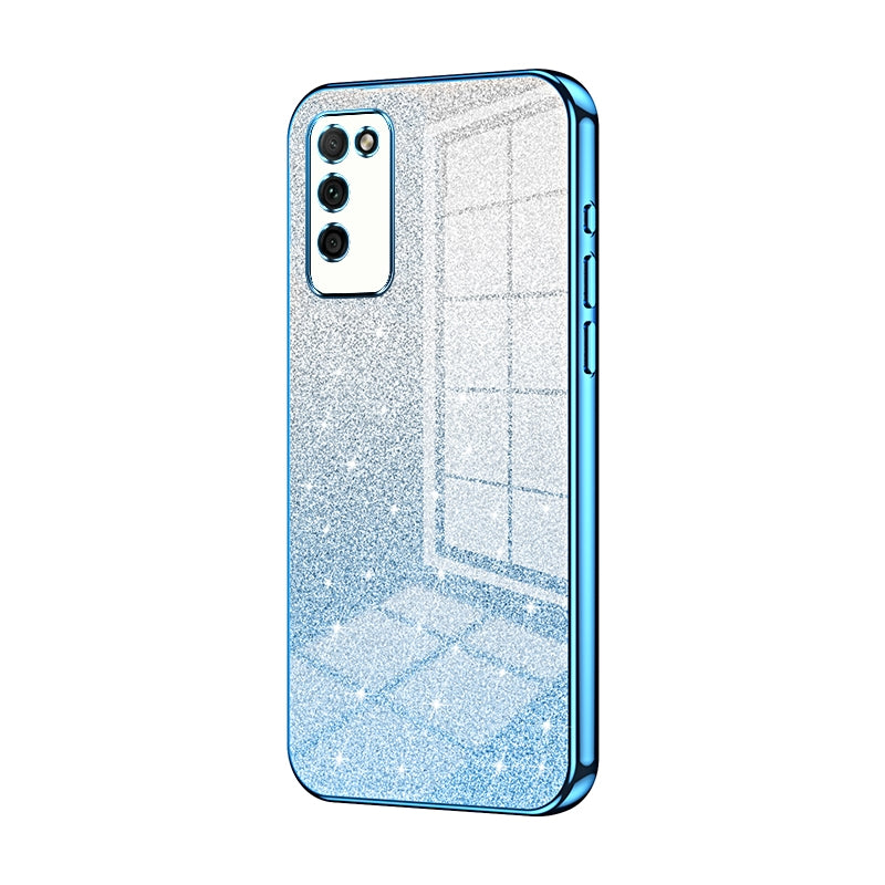 Honor 30 Youth Glitter Powder Electroplated Gradient Phone Case – Fashionable & Luxurious with Anti-Fingerprint Coating, Shock-Absorption, and Lens Protection