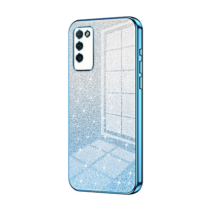 Honor 30 Youth Glitter Powder Electroplated Gradient Phone Case – Fashionable & Luxurious with Anti-Fingerprint Coating, Shock-Absorption, and Lens Protection