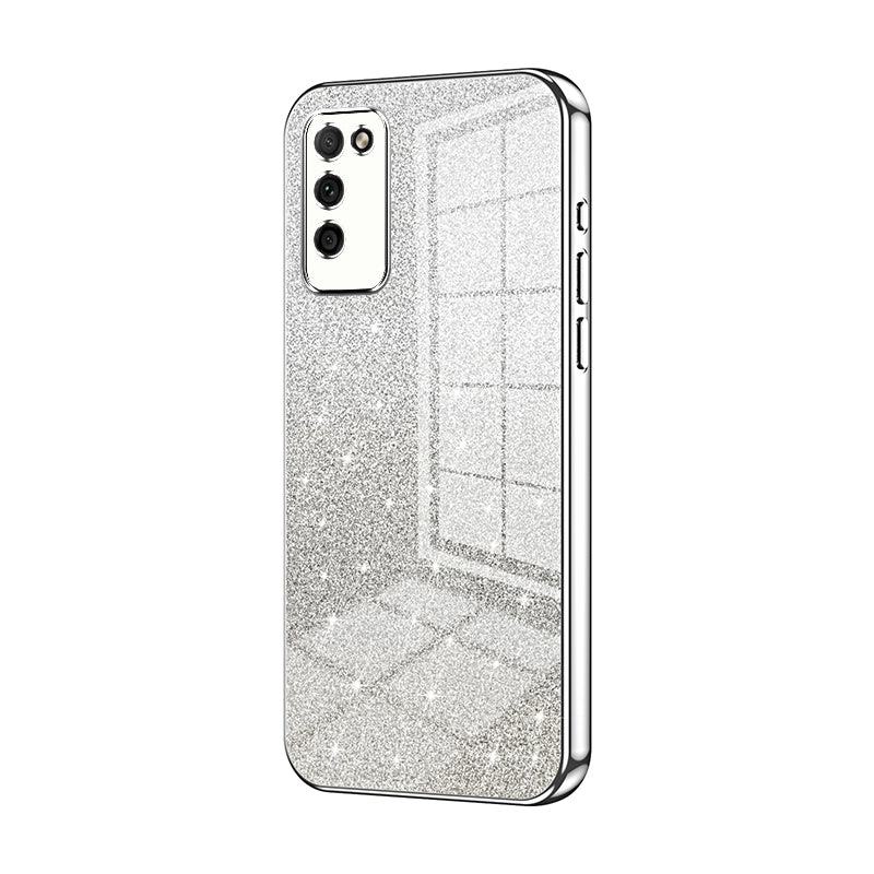 Honor 30 Youth Glitter Powder Electroplated Gradient Phone Case – Fashionable & Luxurious with Anti-Fingerprint Coating, Shock-Absorption, and Lens Protection