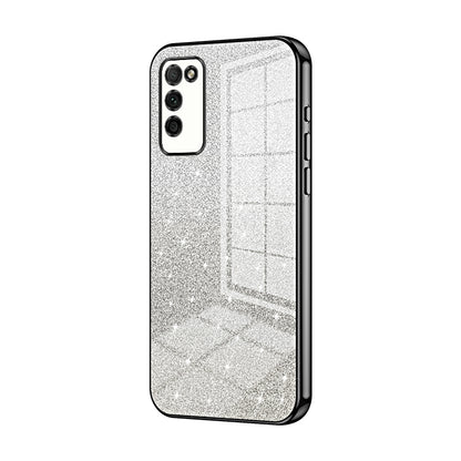 Honor 30 Youth Glitter Powder Electroplated Gradient Phone Case – Fashionable & Luxurious with Anti-Fingerprint Coating, Shock-Absorption, and Lens Protection