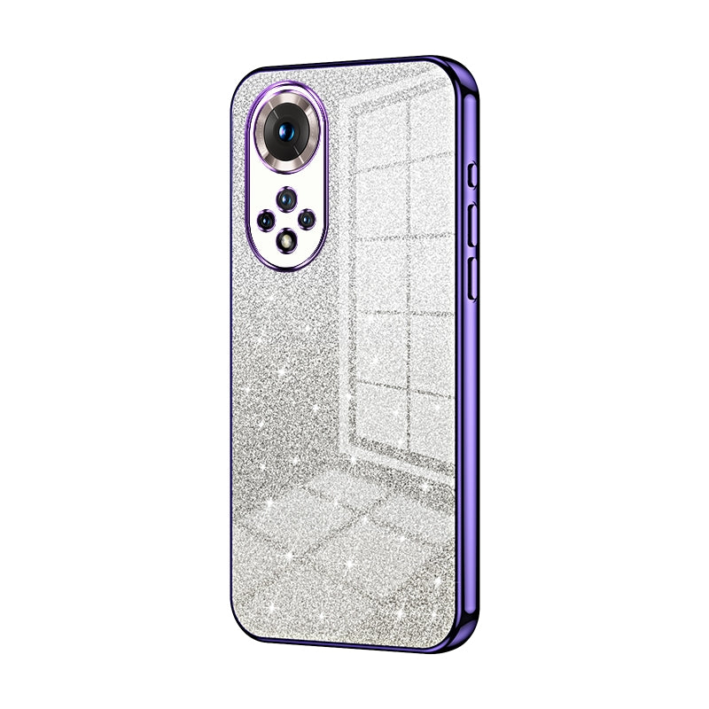 Honor 50 Glitter Powder Electroplated Gradient Phone Case – Fashionable & Luxurious with Anti-Fingerprint Coating, Shock-Absorption, and Lens Protection