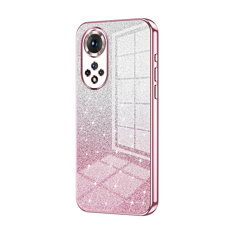 Honor 50 Glitter Powder Electroplated Gradient Phone Case – Fashionable & Luxurious with Anti-Fingerprint Coating, Shock-Absorption, and Lens Protection