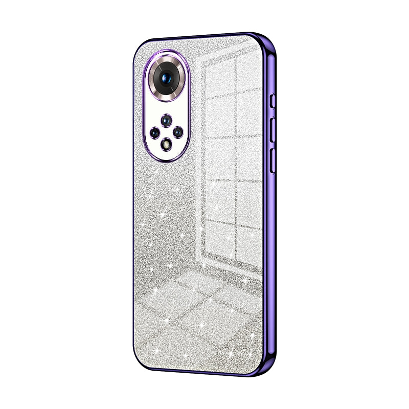 Honor 50 Pro Glitter Powder Electroplated Gradient Phone Case – Fashionable & Luxurious with Anti-Fingerprint Coating, Shock-Absorption, and Lens Protection