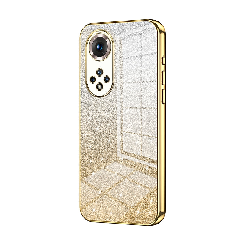 Honor 50 Pro Glitter Powder Electroplated Gradient Phone Case – Fashionable & Luxurious with Anti-Fingerprint Coating, Shock-Absorption, and Lens Protection