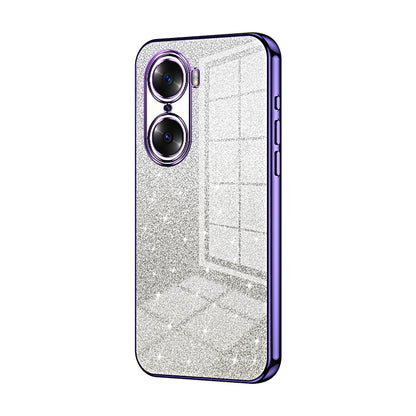 Honor 60 Glitter Powder Electroplated Gradient Phone Case – Fashionable & Luxurious with Anti-Fingerprint Coating, Shock-Absorption, and Lens Protection