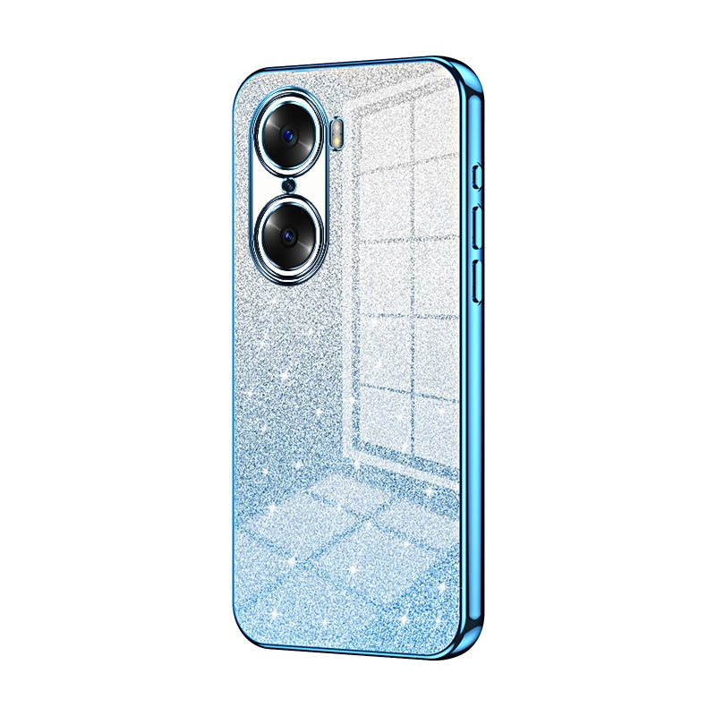 Honor 60 Glitter Powder Electroplated Gradient Phone Case – Fashionable & Luxurious with Anti-Fingerprint Coating, Shock-Absorption, and Lens Protection