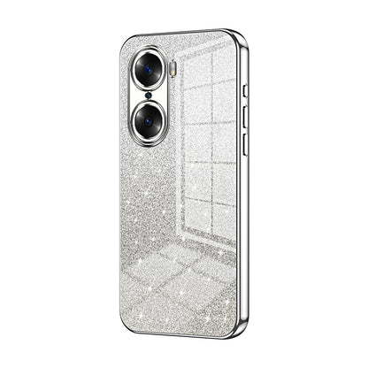 Honor 60 Glitter Powder Electroplated Gradient Phone Case – Fashionable & Luxurious with Anti-Fingerprint Coating, Shock-Absorption, and Lens Protection
