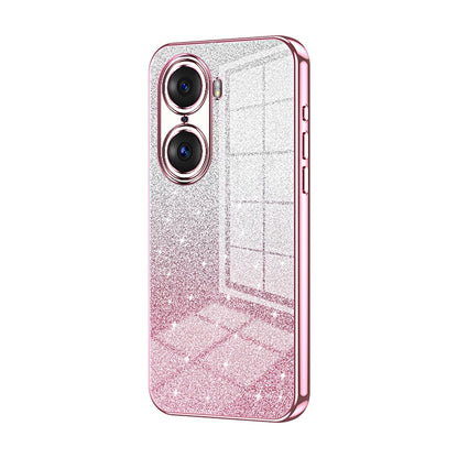Honor 60 Pro Glitter Powder Electroplated Gradient Phone Case – Fashionable & Luxurious with Anti-Fingerprint Coating, Shock-Absorption, and Lens Protection