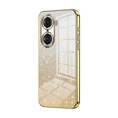 Honor 60 Pro Glitter Powder Electroplated Gradient Phone Case – Fashionable & Luxurious with Anti-Fingerprint Coating, Shock-Absorption, and Lens Protection