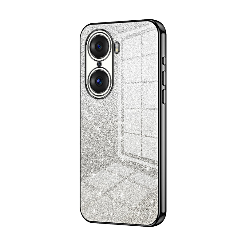 Honor 60 Pro Glitter Powder Electroplated Gradient Phone Case – Fashionable & Luxurious with Anti-Fingerprint Coating, Shock-Absorption, and Lens Protection