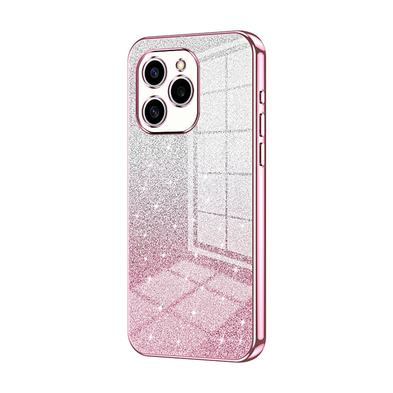 Honor 60 SE Glitter Powder Electroplated Gradient Phone Case – Fashionable & Luxurious with Anti-Fingerprint Coating, Shock-Absorption, and Lens Protection
