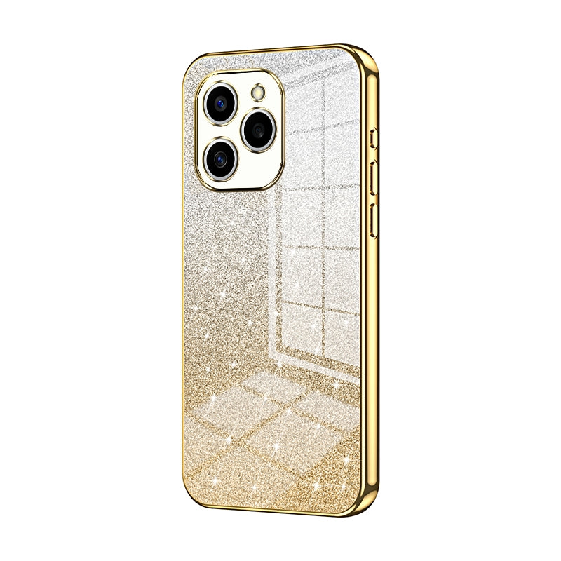 Honor 60 SE Glitter Powder Electroplated Gradient Phone Case – Fashionable & Luxurious with Anti-Fingerprint Coating, Shock-Absorption, and Lens Protection