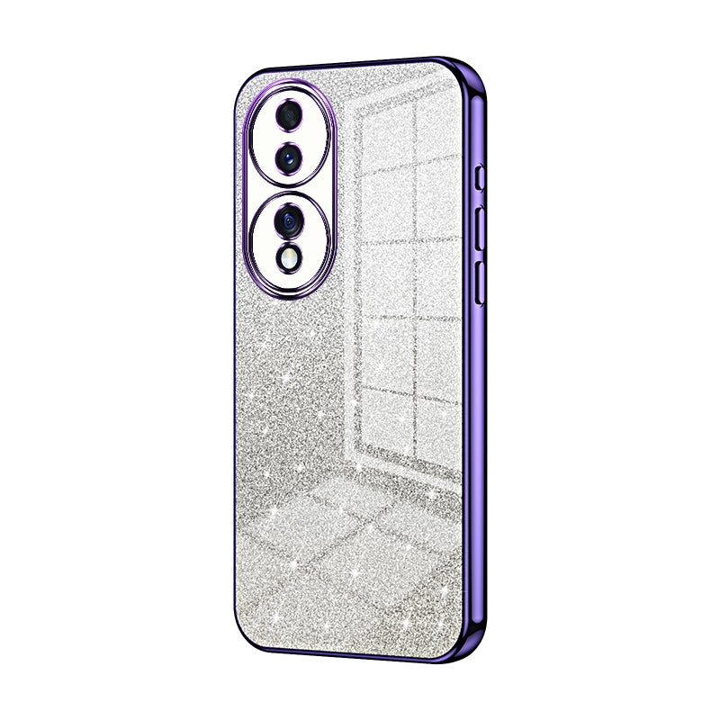 Honor 70 Glitter Powder Electroplated Gradient Phone Case – Fashionable & Luxurious with Anti-Fingerprint Coating, Shock-Absorption, and Lens Protection