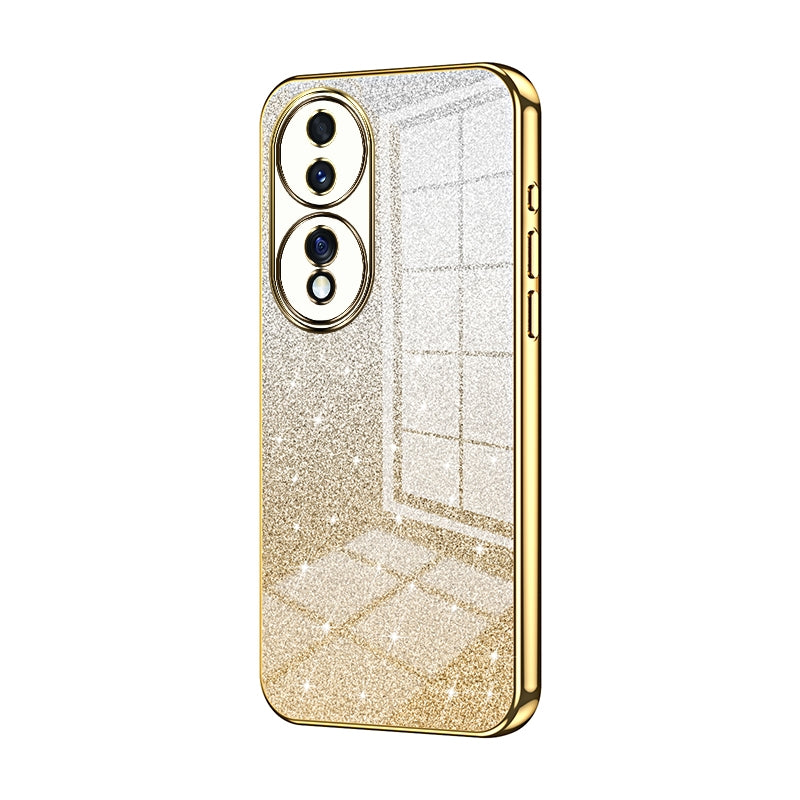 Honor 70 Glitter Powder Electroplated Gradient Phone Case – Fashionable & Luxurious with Anti-Fingerprint Coating, Shock-Absorption, and Lens Protection