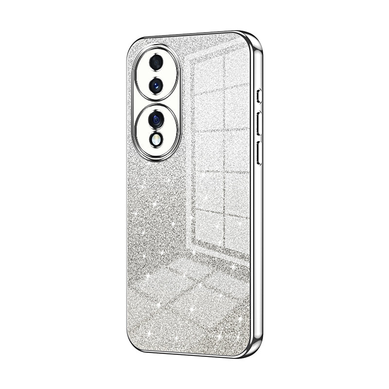 Honor 70 Glitter Powder Electroplated Gradient Phone Case – Fashionable & Luxurious with Anti-Fingerprint Coating, Shock-Absorption, and Lens Protection