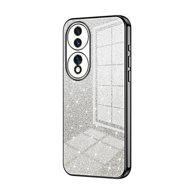 Honor 70 Glitter Powder Electroplated Gradient Phone Case – Fashionable & Luxurious with Anti-Fingerprint Coating, Shock-Absorption, and Lens Protection