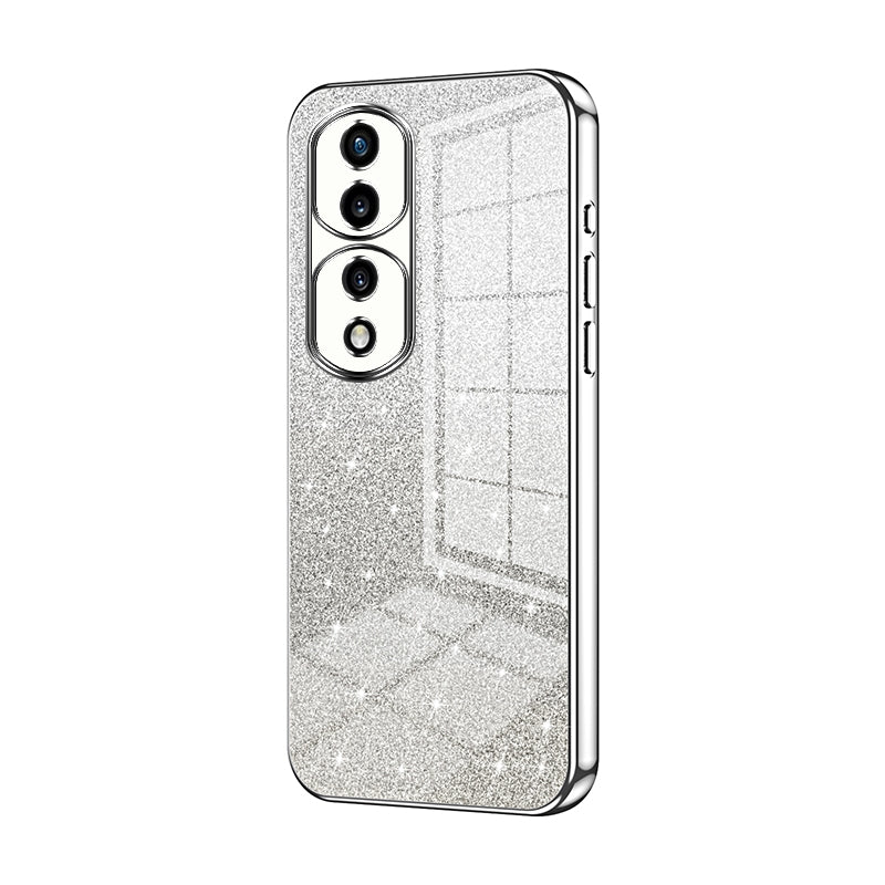 Honor 70 Pro Glitter Powder Electroplated Gradient Phone Case – Fashionable & Luxurious with Anti-Fingerprint Coating, Shock-Absorption, and Lens Protection