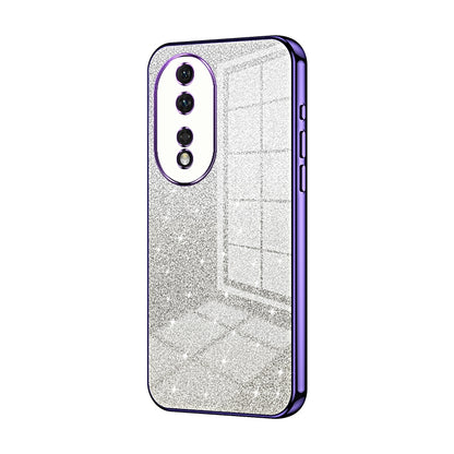 Honor 80 Glitter Powder Electroplated Gradient Phone Case – Fashionable & Luxurious with Anti-Fingerprint Coating, Shock-Absorption, and Lens Protection