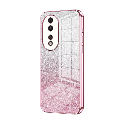 Honor 80 Glitter Powder Electroplated Gradient Phone Case – Fashionable & Luxurious with Anti-Fingerprint Coating, Shock-Absorption, and Lens Protection