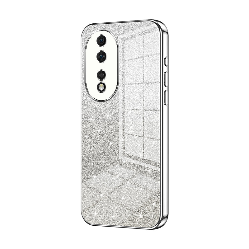 Honor 80 Glitter Powder Electroplated Gradient Phone Case – Fashionable & Luxurious with Anti-Fingerprint Coating, Shock-Absorption, and Lens Protection