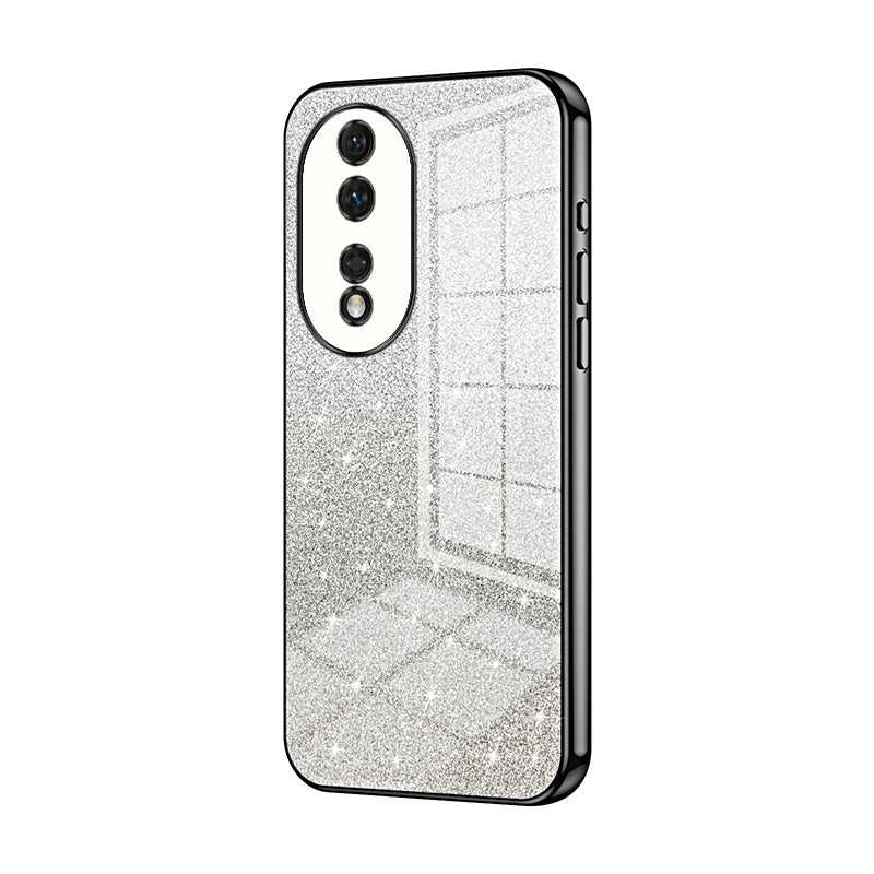 Honor 80 Glitter Powder Electroplated Gradient Phone Case – Fashionable & Luxurious with Anti-Fingerprint Coating, Shock-Absorption, and Lens Protection