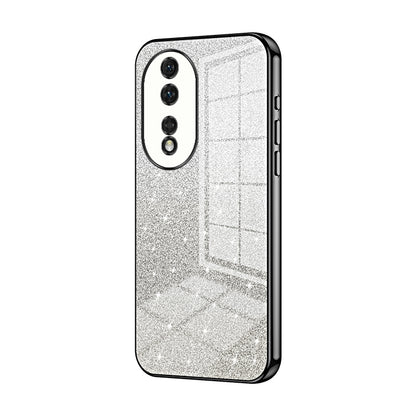 Honor 80 Glitter Powder Electroplated Gradient Phone Case – Fashionable & Luxurious with Anti-Fingerprint Coating, Shock-Absorption, and Lens Protection