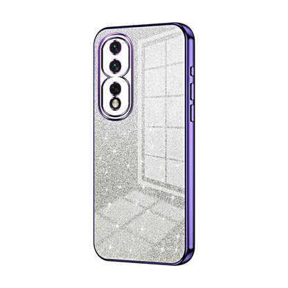 Honor 80 Pro Glitter Powder Electroplated Gradient Phone Case – Fashionable & Luxurious with Anti-Fingerprint Coating, Shock-Absorption, and Lens Protection